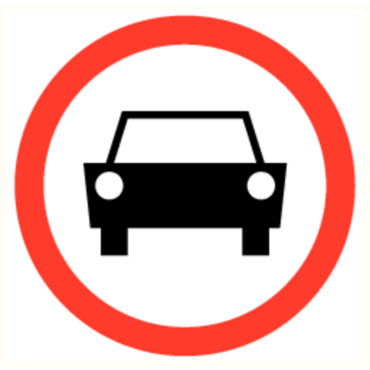 Pictogramme Interdiction d'accès aux véhicules